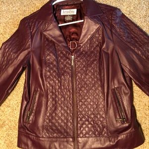 Maroon Leather Jacket